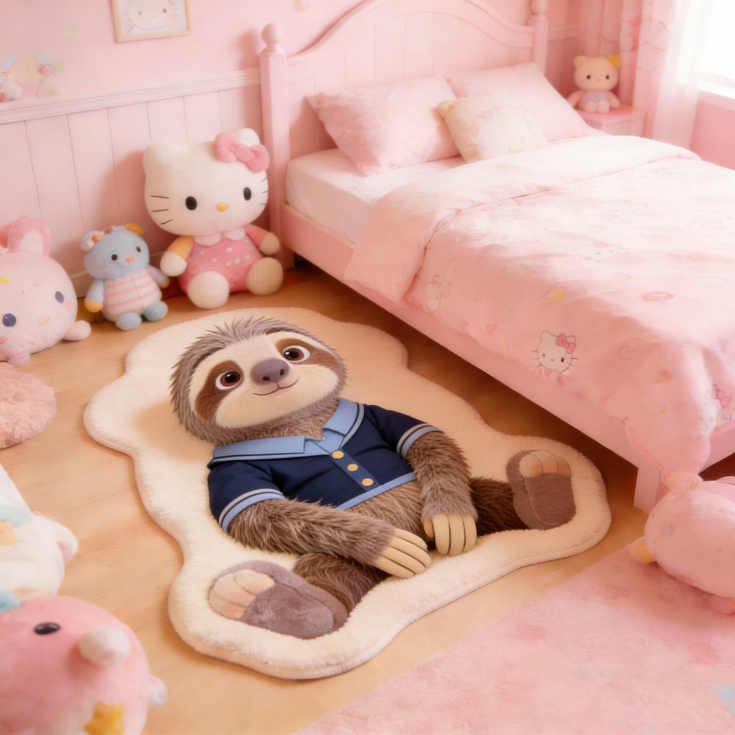 Anime Cartoon Area Rug – Cute Non-Slip Plush Carpet | Thick Faux Cashmere, No Shedding