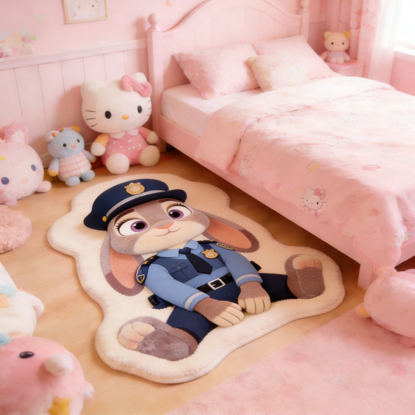 Anime Cartoon Area Rug – Cute Non-Slip Plush Carpet | Thick Faux Cashmere, No Shedding