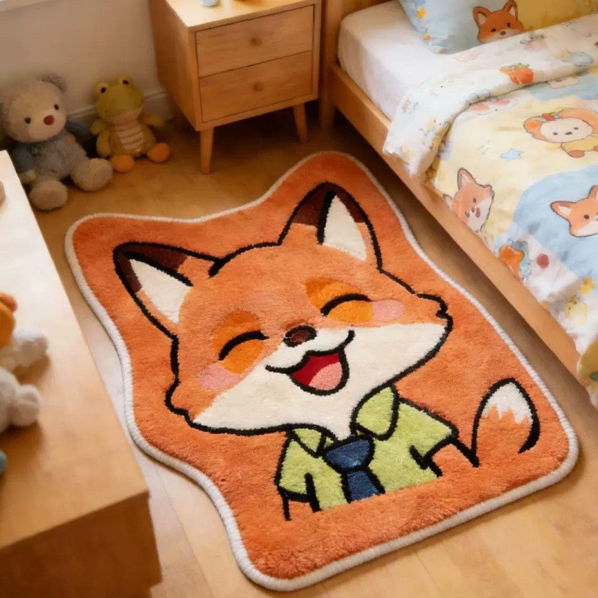 Anime Cartoon Area Rug – Cute Non-Slip Plush Carpet | Thick Faux Cashmere, No Shedding