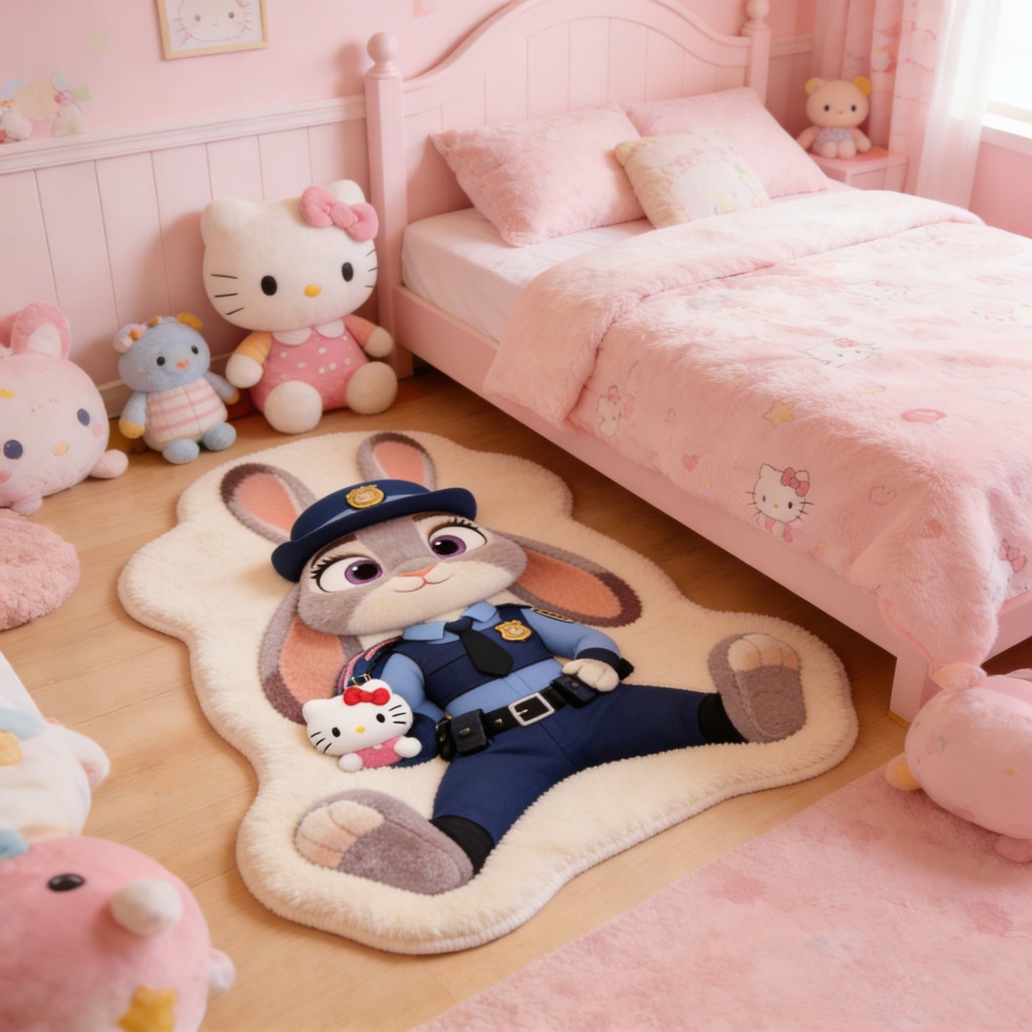 Anime Cartoon Area Rug – Cute Non-Slip Plush Carpet | Thick Faux Cashmere, No Shedding