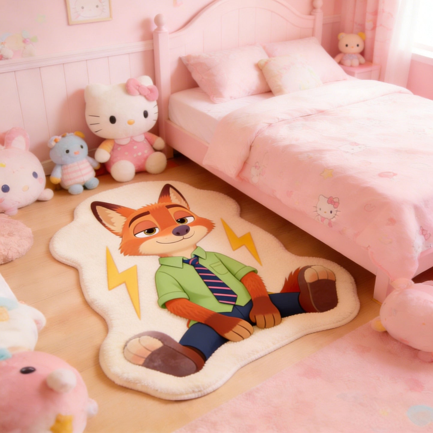 Anime Cartoon Area Rug – Cute Non-Slip Plush Carpet | Thick Faux Cashmere, No Shedding