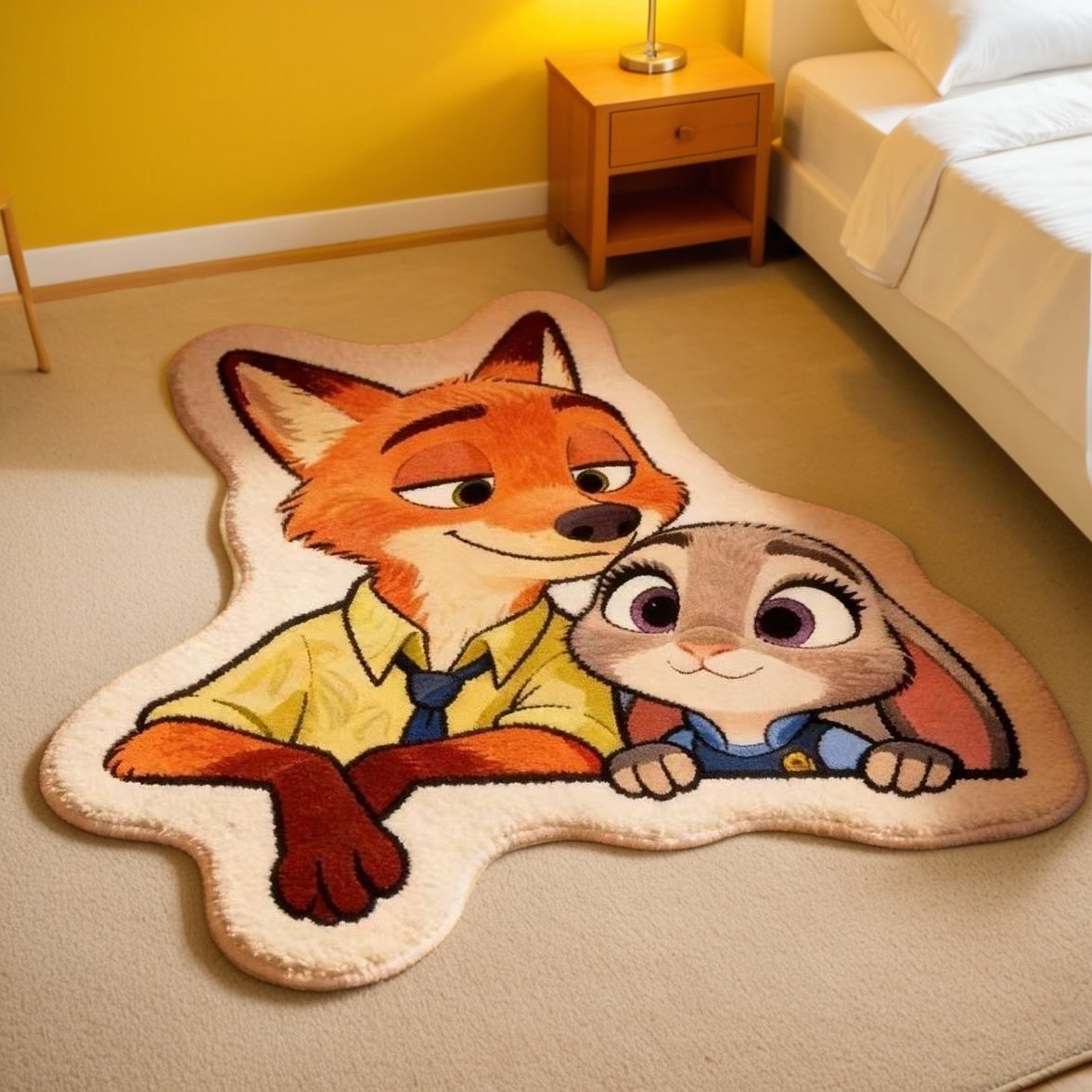 Anime Cartoon Area Rug – Cute Non-Slip Plush Carpet | Thick Faux Cashmere, No Shedding
