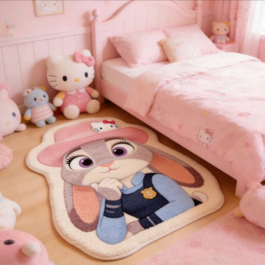 Anime Cartoon Area Rug – Cute Non-Slip Plush Carpet | Thick Faux Cashmere, No Shedding